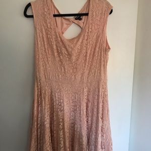 Torrid blush pink lace dress